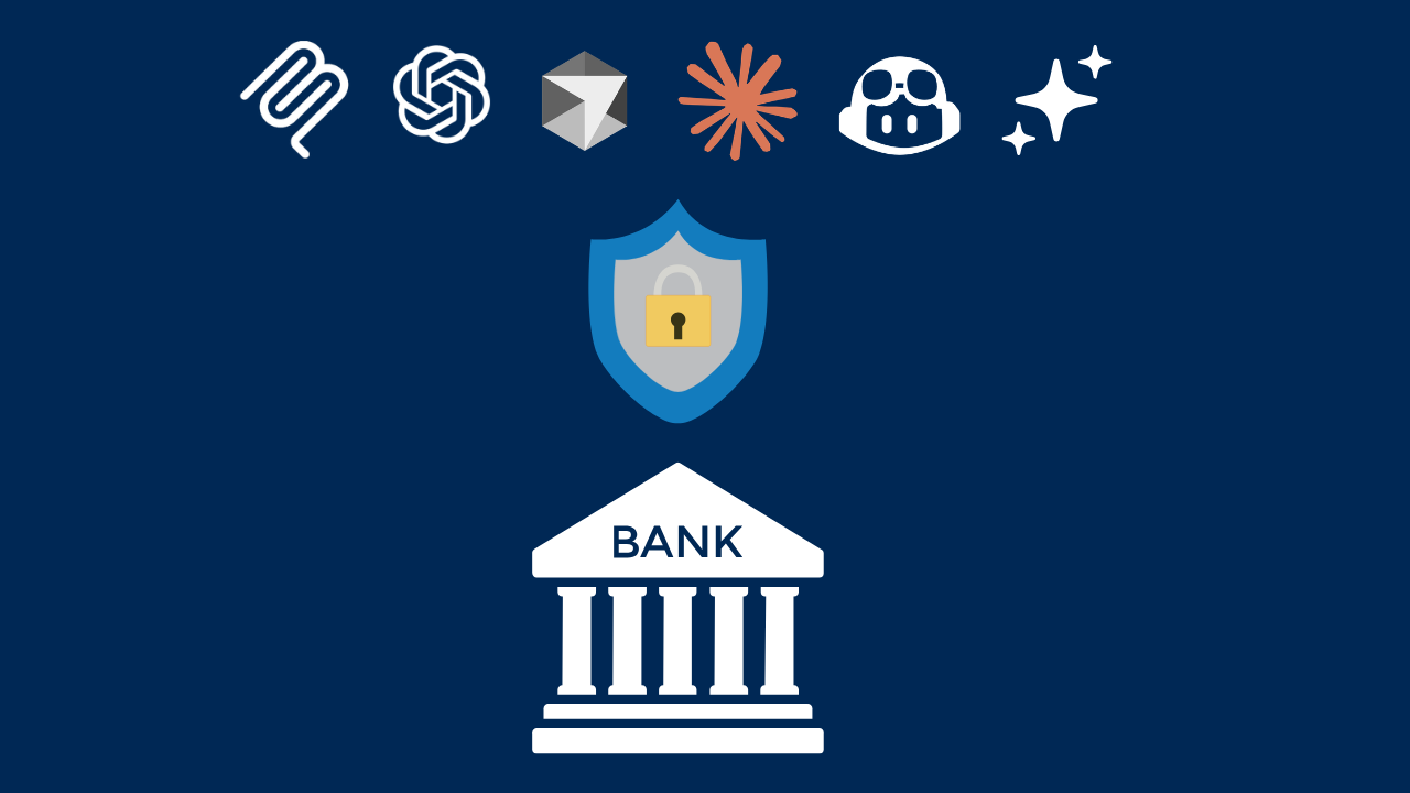 ai clients with guardrails near them before hitting a bank