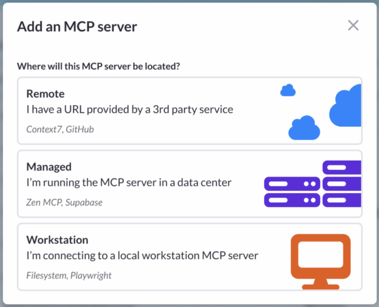 mcp server deployment options in mcp manager's gateway