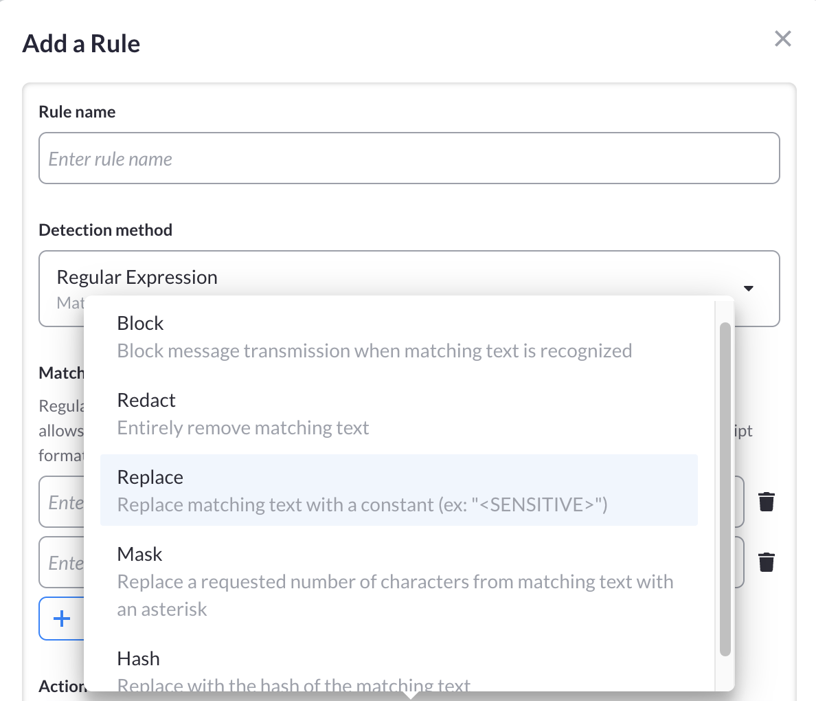 mcp redaction rule in mcp manager's gateway