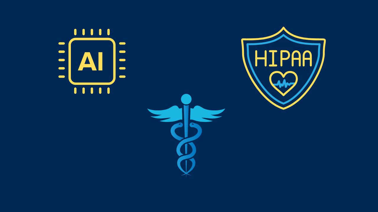 ai compliance with hipaa symbol