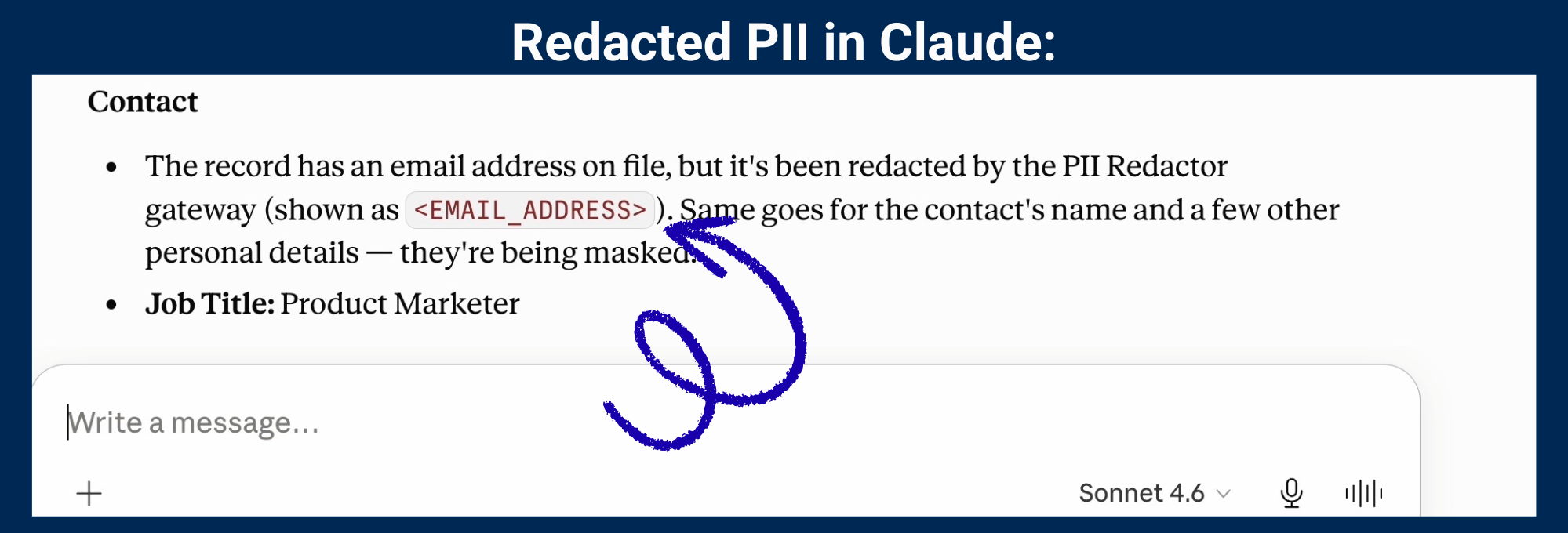 claude redacting pii