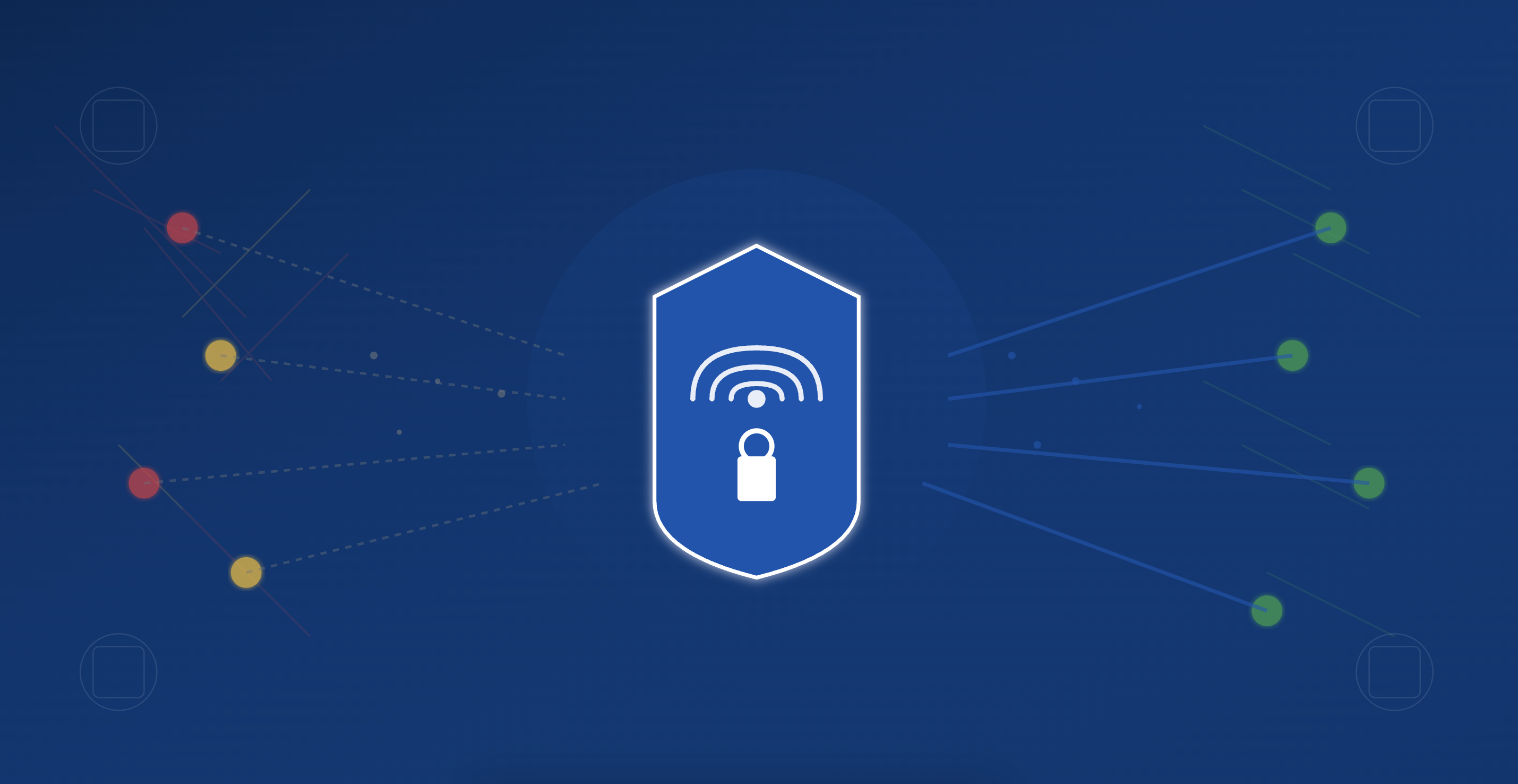 mcp governance image. a shield in the middle of mcp servers